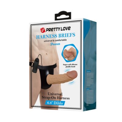 STRAP-ON Z WIBRACJĄ PRETTY LOVE HARNESS BRIEFS