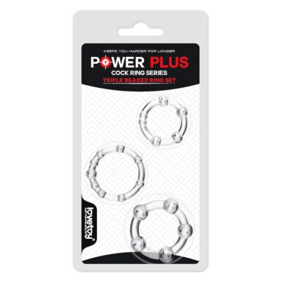PIERŚCIENIE POWER PLUS TRIPLE BEADED RING SET