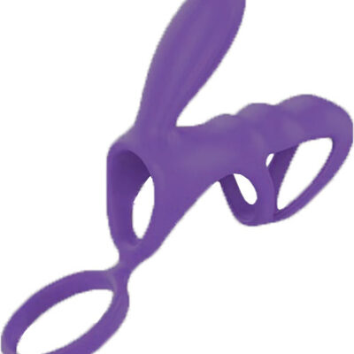 PIERŚCIEŃ DOUBLE PENIS RING WITH BULLET